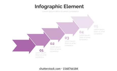 arrow infographic design template with option or process for business presentation