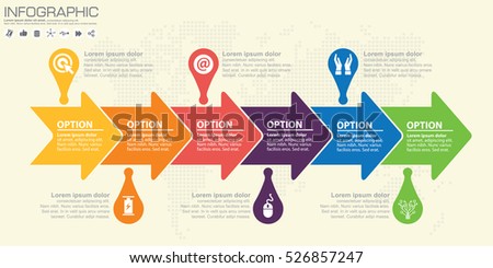 arrow infographic design timeline template place stock vector arrow infographic