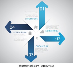 Arrow Infographic Easy to use, modify, adjust color and size. Shadow are made with transparency set to Multiply. 
