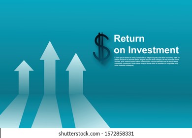 Arrow Infographic, Roi Return On Investment.