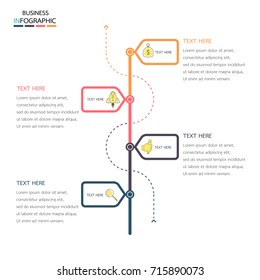 Arrow infographic template. Infographic  with 4 steps,options,up,business.Vector illustration