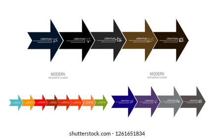 arrow infographic template element