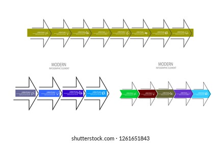 arrow infographic template element