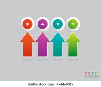 Arrow infographic Vector.