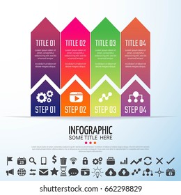 Arrow Infographics Design Template,Vector Illustration