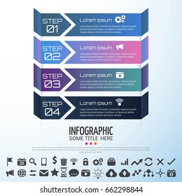 Arrow Infographics Design Template,Vector Illustration