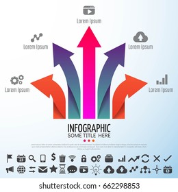 Arrow Infographics Design Template,Vector Illustration