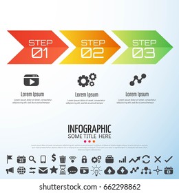Arrow Infographics Design Template,Vector Illustration