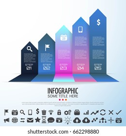 Arrow Infographics Design Template,Vector Illustration