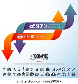 Arrow Infographics Design Template,Vector Illustration