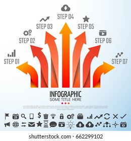 Arrow Infographics Design Templatevector Illustration Stock Vector ...