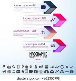 Arrow Infographics Design Template,Vector Illustration