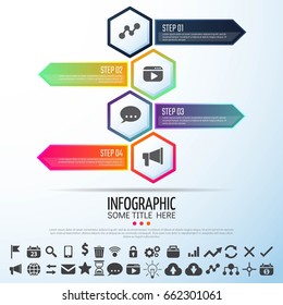 Arrow Infographics Design Template,Vector Illustration