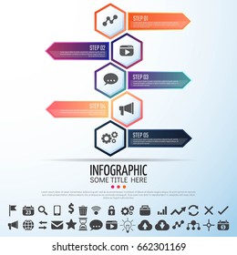 Arrow Infographics Design Template,Vector Illustration