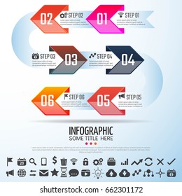 Arrow Infographics Design Template,Vector Illustration