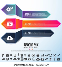 Arrow Infographics Design Template,Vector Illustration
