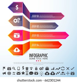 Arrow Infographics Design Template,Vector Illustration