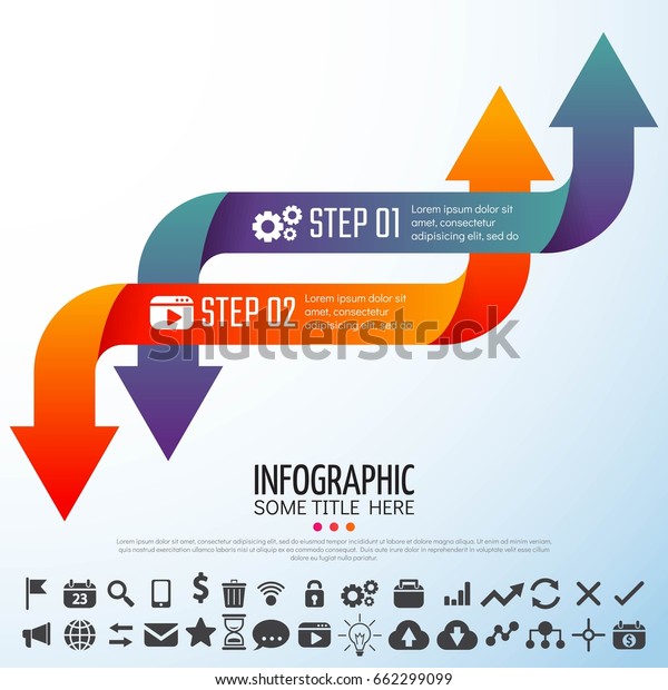Arrow Infographics Design Templatevector Illustration Stock Vector ...