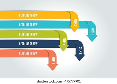 Arrow infographics scheme, chart, flowchart, diagram, workflow. Vector.