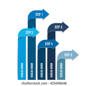 Arrow infographics scheme, chart, flowchrt, diagram, workflow. Vector.