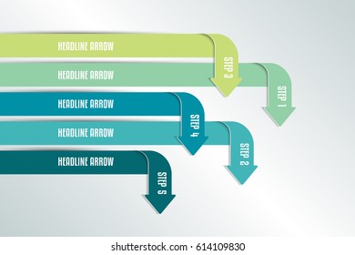 Arrow infographics scheme, chart, flowchrt, diagram, workflow. Vector.