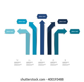Arrow infographics scheme, diagram, chart, flowchart. Vector.