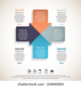 Arrow infographics template -EPS10 vector