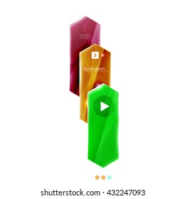 Arrow infographics. Vector business colorful element of presentation