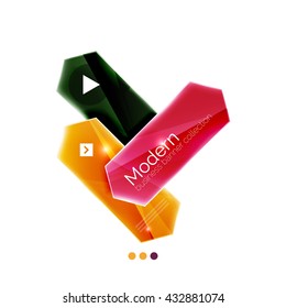 Arrow infographics. Vector business colorful element of presentation