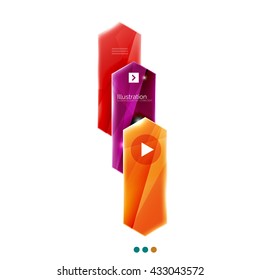 Arrow infographics. Vector business colorful element of presentation