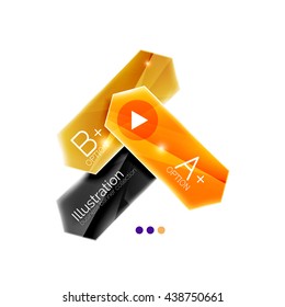 Arrow infographics. Vector business colorful element of presentation