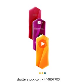 Arrow infographics. Vector business colorful element of presentation