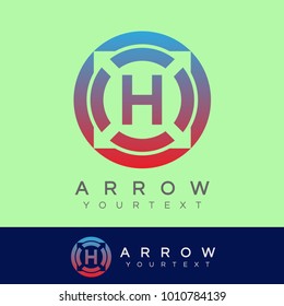 arrow initial Letter H Logo design