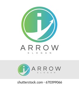 arrow initial Letter I Logo design