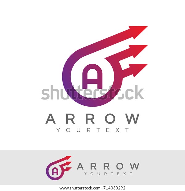 arrow initial Letter A Logo\
design