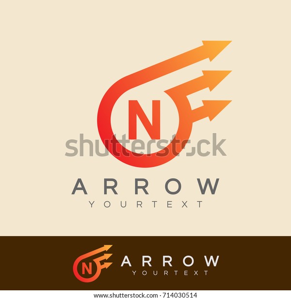 arrow initial Letter N Logo\
design