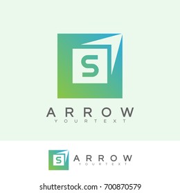 arrow initial Letter S Logo design