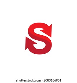 Arrow initial letter technology logo illustration