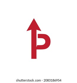 Arrow initial letter technology logo illustration