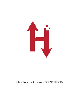 Arrow initial letter technology logo illustration