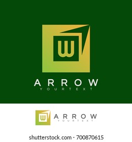 arrow initial Letter W Logo design