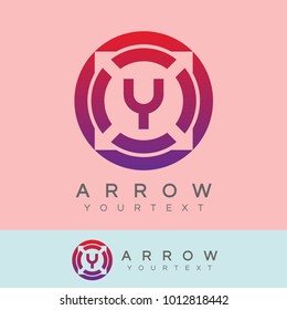arrow initial Letter Y Logo design
