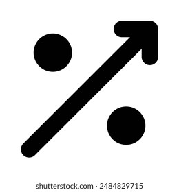 Arrow, interest rate, percentage icon design