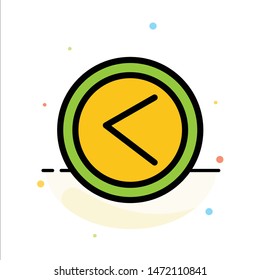 Arrow, Interface, Left, User Abstract Flat Color Icon Template