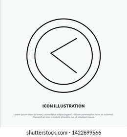 Arrow, Interface, Left, User Line Icon Vector