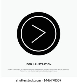 Arrow, Interface, Right, User solid Glyph Icon vector