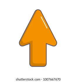 arrow up isolated icon