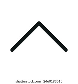 Icono de flecha hacia arriba aislado, dirección al Vector de contorno hacia arriba con trazo editable