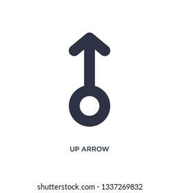 up arrow isolated icon. Simple element illustration from arrows 2 concept. up arrow editable logo symbol design on white background. Can be use for web and mobile.