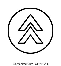 up arrow isolated icon vector illustration design